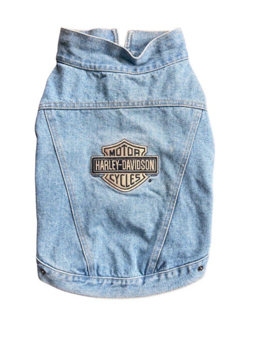 Harley-Davidson Officially Licensed Denim Dog Jacket Size M Vintage 2001